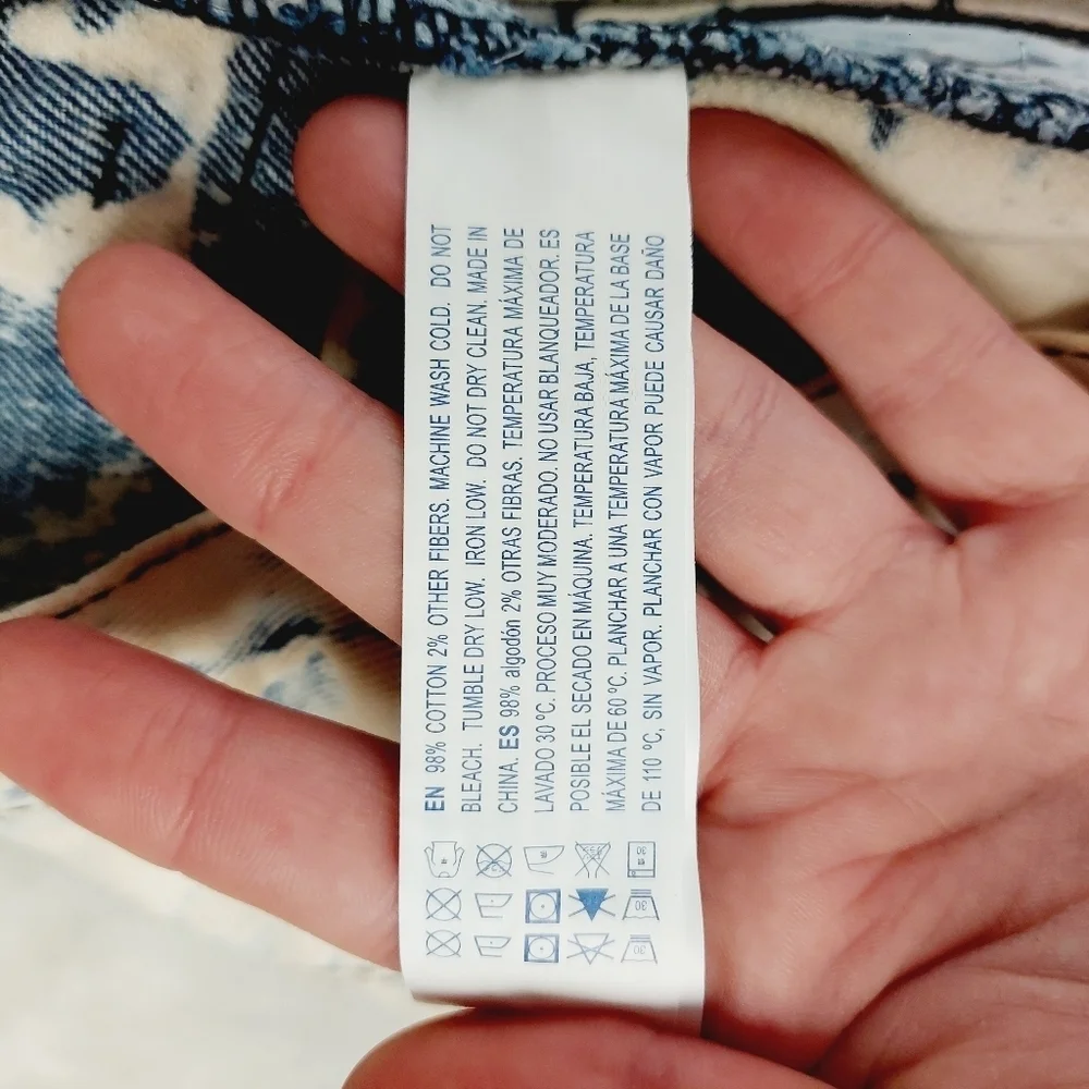 Forever 21 White & Blue A-Line Jean Shorts With Pockets 592 - Picture 8 of 9